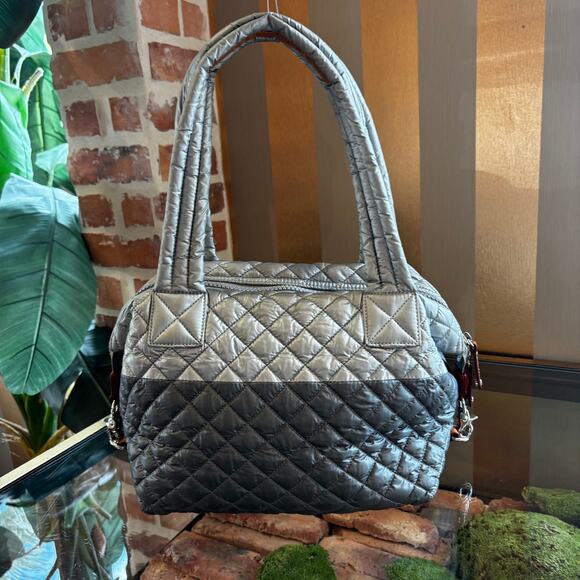 MZ WALLACE Metallic Silver Gray Deluxe Sutton - Picture 3 of 6